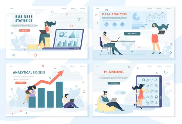 Funcionários de escritório Personagens Projeto de negócio de trabalho —  Vetores de Stock