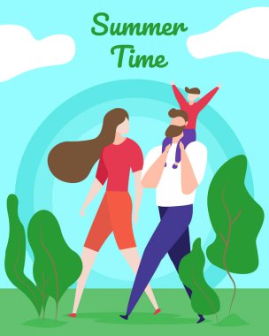 Yaz Saati Aile Hafta sonu, Anne, Baba, Çocuk