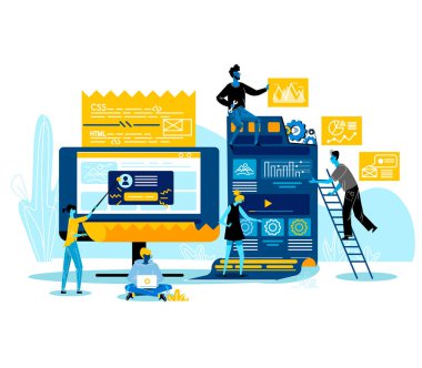 Birlikte çalışan programcılar yeni Web sitesi oluşturma