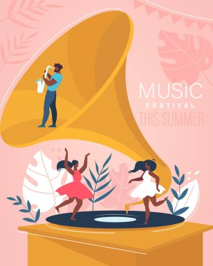 Music Summer Festival Banner. Musical Concert clipart