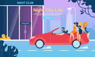 Kırmızı Cabriolet Gece Kulübü'nün Bagajında Oturan Kızlar