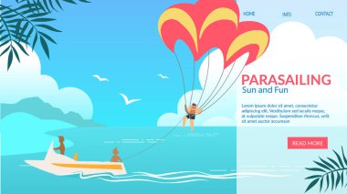 Parasailing Banner, Uçan Adam ile Parasail Kanat