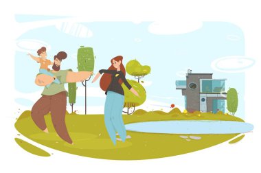 Meadow Üzerinde Bebek Dans ile Happy Craft Aile