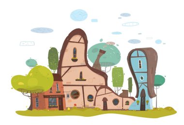 Banliyöde Ev ve Pazar Dış Binaları