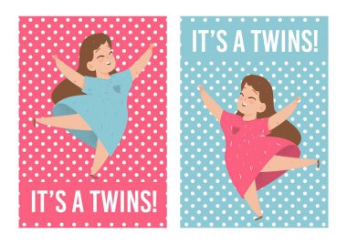 Bu Sevimli Kızlar ile Belirlenen Twins Baby Showers Kartları's