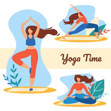Spor Giyim Meditasyon Kızlar ile Yoga Zaman Seti