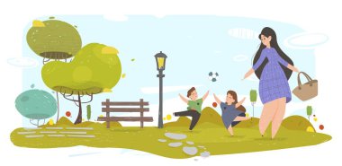 Mutlu Anne, Kızı ve Oğlu Birlikte Vakit Geçirin