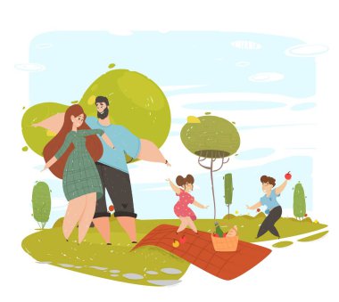 Mutlu Seven Aile Parkta Piknik Te Vakit Geçiriyor