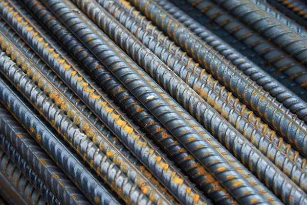 Bars Rusty Steel Fittings Construction Textured Background Stock Photo