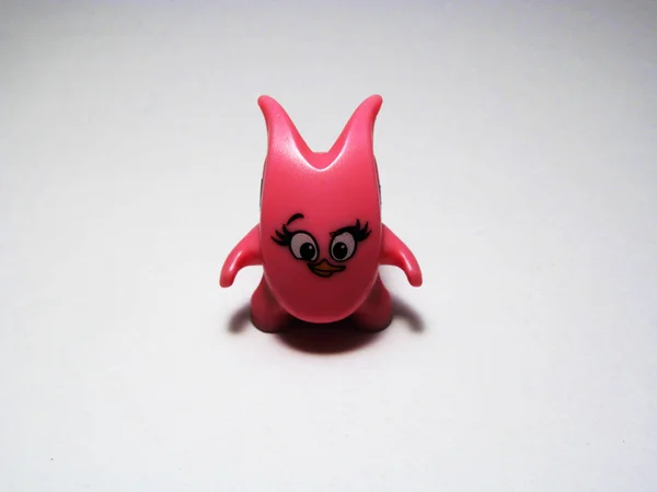 赤い面白い小さなおもちゃ オブジェクトキャラクター漫画 — ストック写真