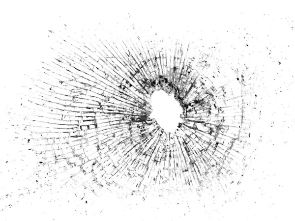 Ο Ντερκ στο γυαλί. Σπασμένο γυαλί σε λευκό φόντο, υφή αντικείμενο σχεδίασης φόντου — Φωτογραφία Αρχείου