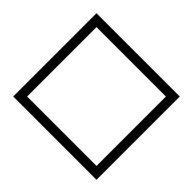 Beyaz arka planda siyah kare. İzole edilmiş dörtgen.