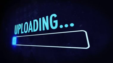 Yükleme çubuğu. Karşıya yüklenen bir dosyanın ekran portre