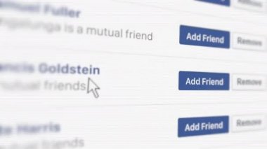 Facebook arkadaş isteği. Bir sosyal ağ üzerinde ekleme arkadaş