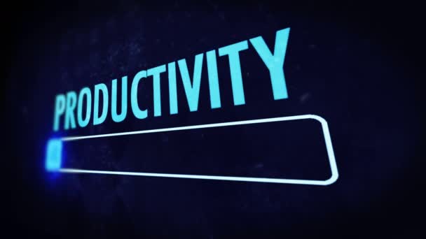 Productivity Bar Aumenta Teu Desempenho Fecho Ecrã — Vídeo de Stock