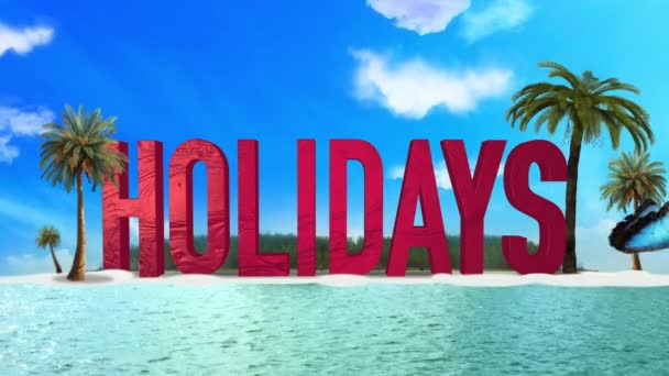 Isla Vacaciones Acerca Verano — Vídeo de stock