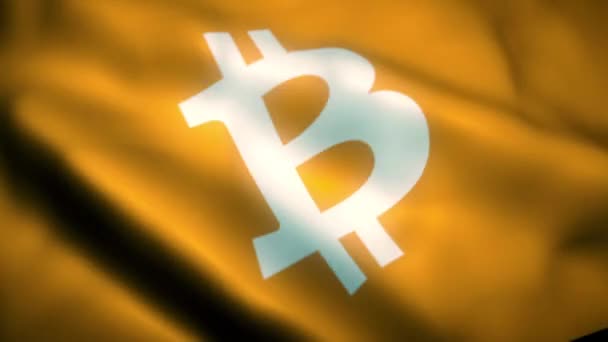 Bitcoin Flag Seamlessly Loopable — Stock Video