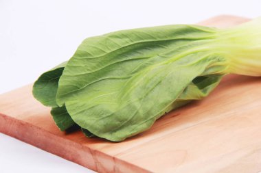 Beyaz arka plan ile yeşil hardal