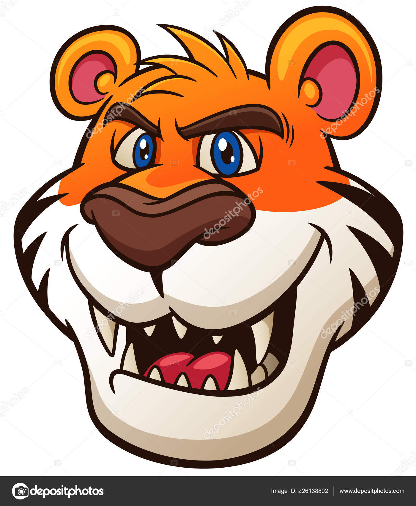 Vector Illustration Tiger Head Cartoon Stock Vector Image by ©sararoom #226138802 Vector Illustration Tiger Head Cartoon Stock Vector Image by ©sararoom #226138802