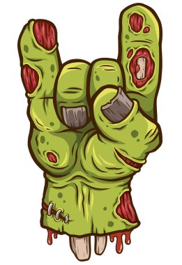 çizgi film zombi el vektör çizim