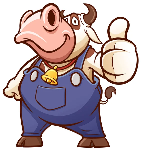 Çizgi film ineğinin vektör çizimi