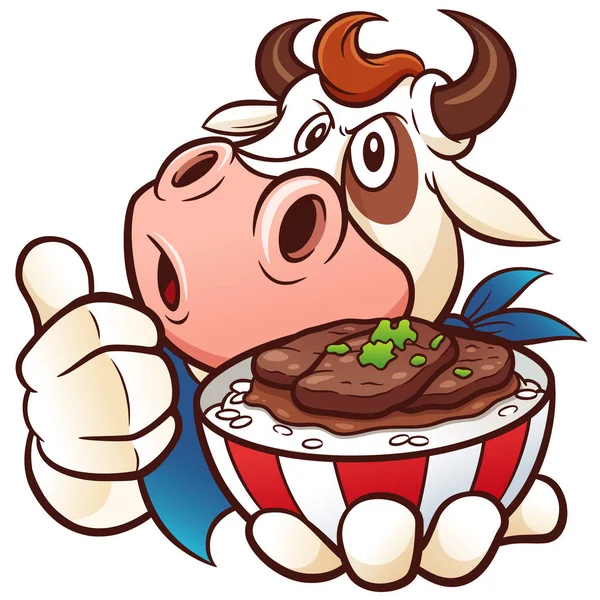 Vector Illustration Cartoon Cow — Stock Vector