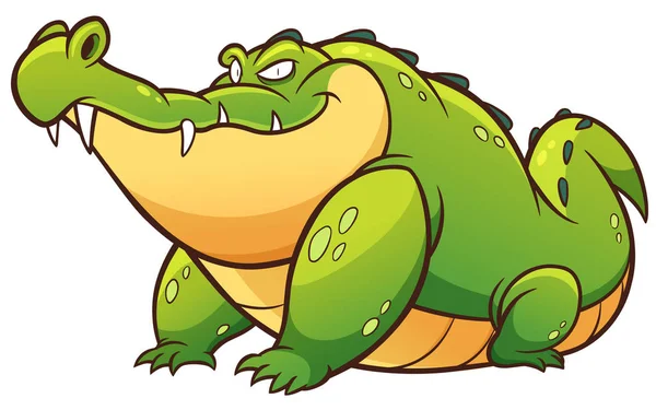 Illustration Vectorielle Crocodile Dessin Animé — Image vectorielle