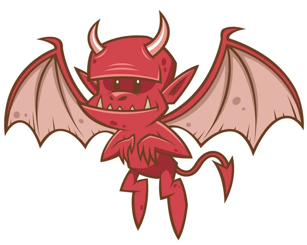 Vector Illustration Cartoon Devil — Stock Vector