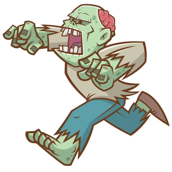 Ilustração Vetorial Cartoon Zombie — Vetor de Stock