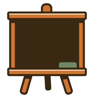 Retro Çizgi Film Tahta Eğitim Simgesi