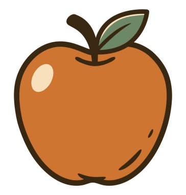 Çizgi film Retro Apple Simge Çizim Vektörü