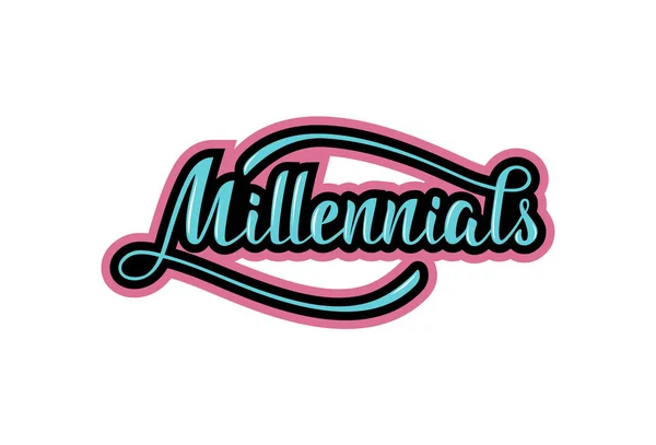 Expression manuscrite Millennials. Lettres . — Image vectorielle