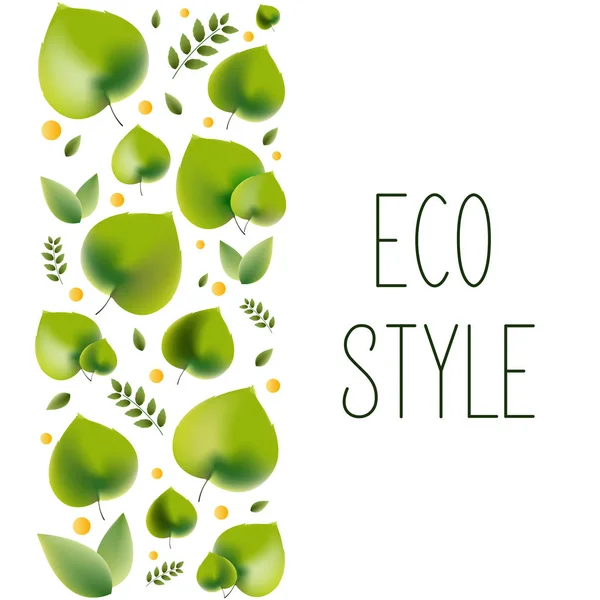 Vector illustration for environmental theme - eco style. — Stock Vector