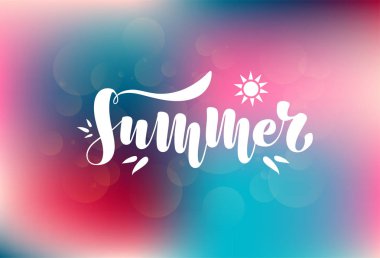 El yazısı ifade ile Vektör illüstrasyon - Yaz. Tipografi, Yazı,