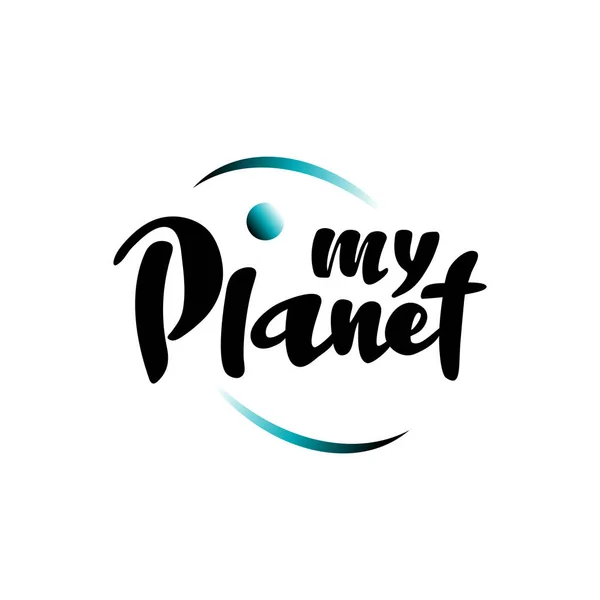 El yazısı ile Vektör İllüstrasyon - My Planet