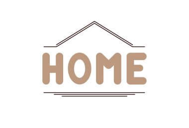 El yazısı cümle ile vektör Illustration-Home. Yazı.