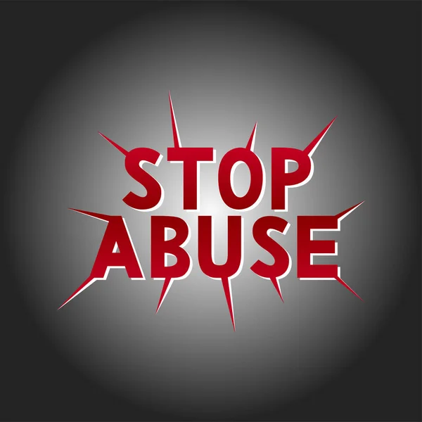 Ilustracja wektorowa z napisami strony-Stop Abuse — Wektor stockowy