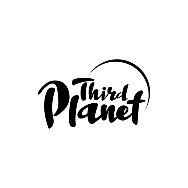 Vektorillustration mit Handschrift - dritter Planet — Stockvektor