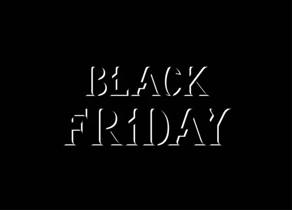 Vector illustration with hand lettering - Black friday — Stock Vector