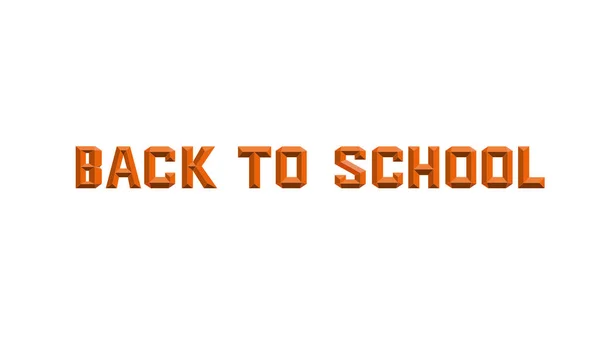 Voltar à escola - inscrição laranja — Vetor de Stock