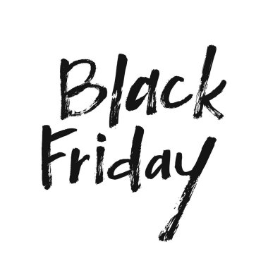 Kara Cuma. Siyah ve beyaz baştan savma harfler.