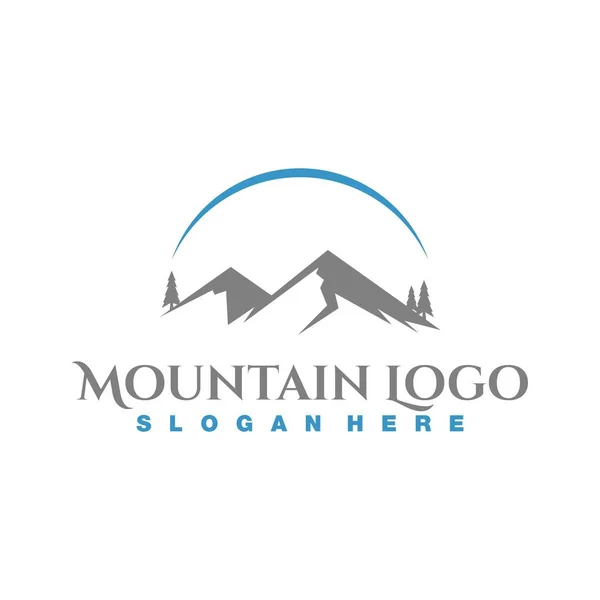 Berg Logo Illustration Vektor Und Symbol — Stockvektor