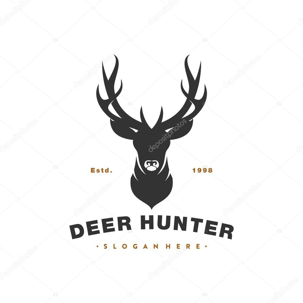 vintage deer logo illustration