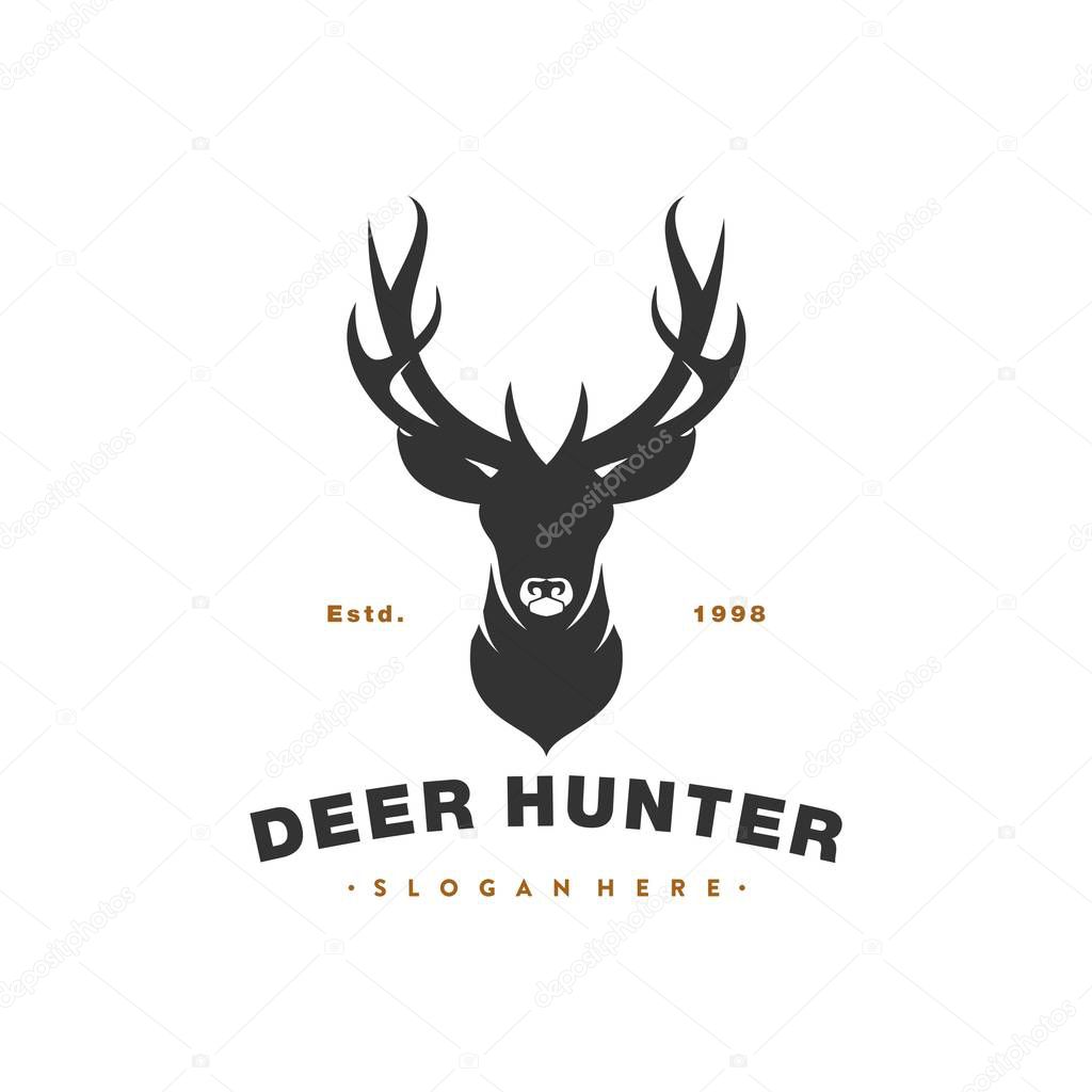 Vintage deer logo illustration