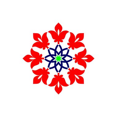 çiçek süsü logosu, simge ve şablon