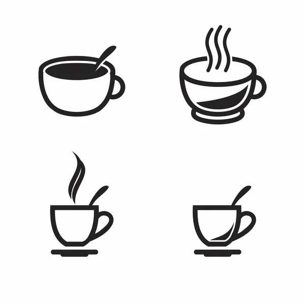 Vintage Coffee Cafe Logo Icon Template — Stock Vector