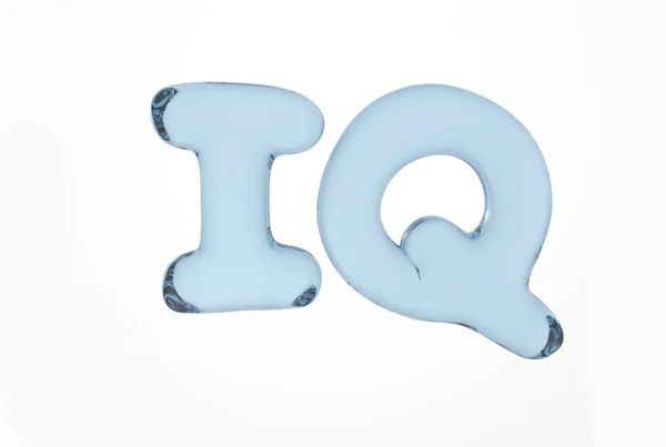 Water Glass Inflated Letters Close Illustraiton Isolated White — Stok Foto