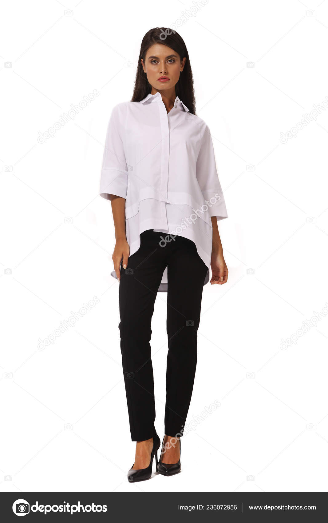 formal white blouse for ladies