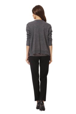 Kemer ile yün resmi MIDI etek modeli eğitmen ayakkabı ile fotoğrafı yakın kesme