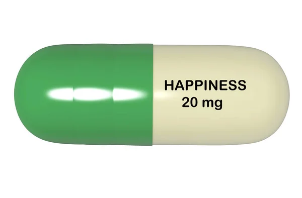 Illustration Antidepressant Pill Close Isolated White — Stock Photo, Image